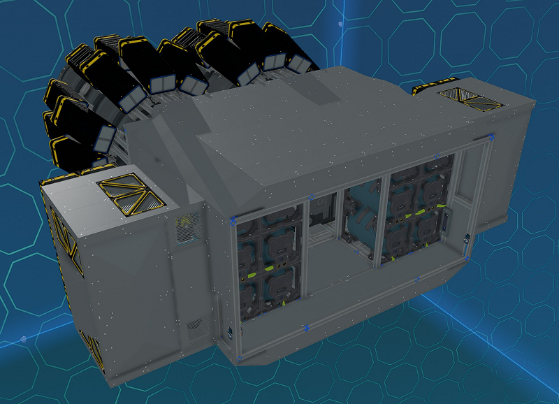 Ship Back Section with Modules